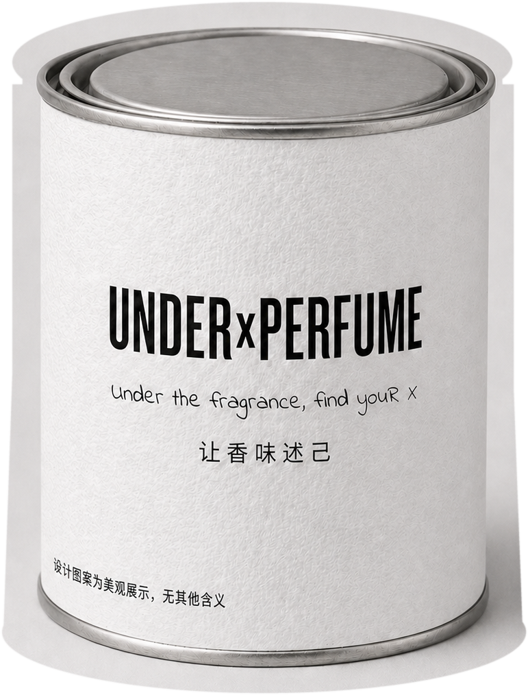 UNDER x PERFUME packaging front view